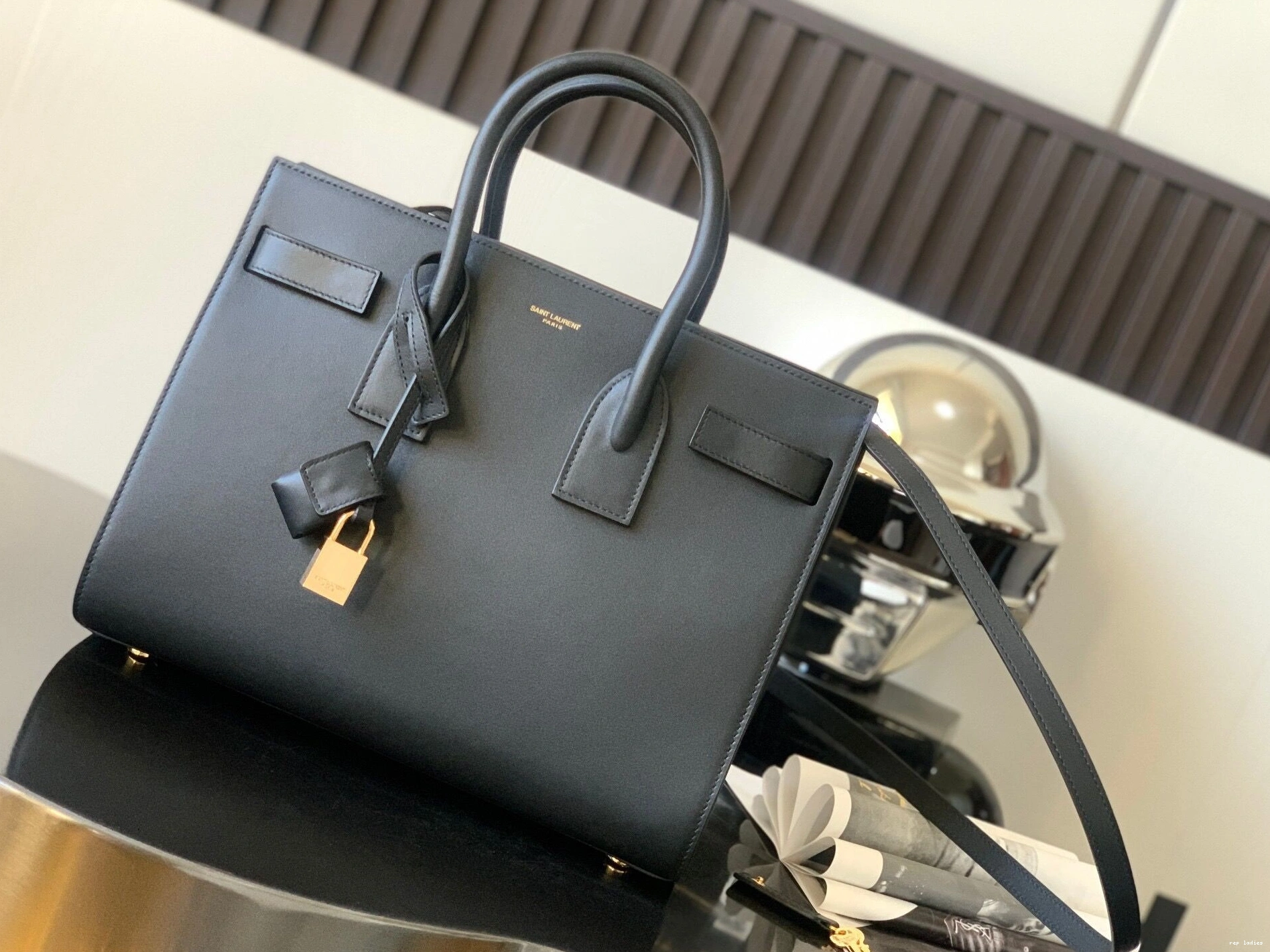 Repzbay REP IN JOUR DE BABY LEATHER SMOOTH YSL SAC 0723